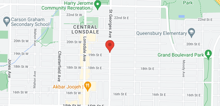 map of 105 160 E 19TH STREET